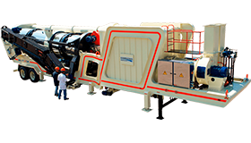 Counterflow asphalt plant